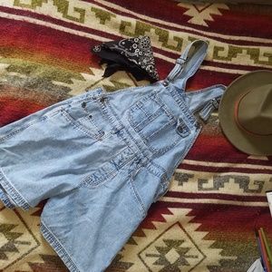 Vintage Jean overall shorts